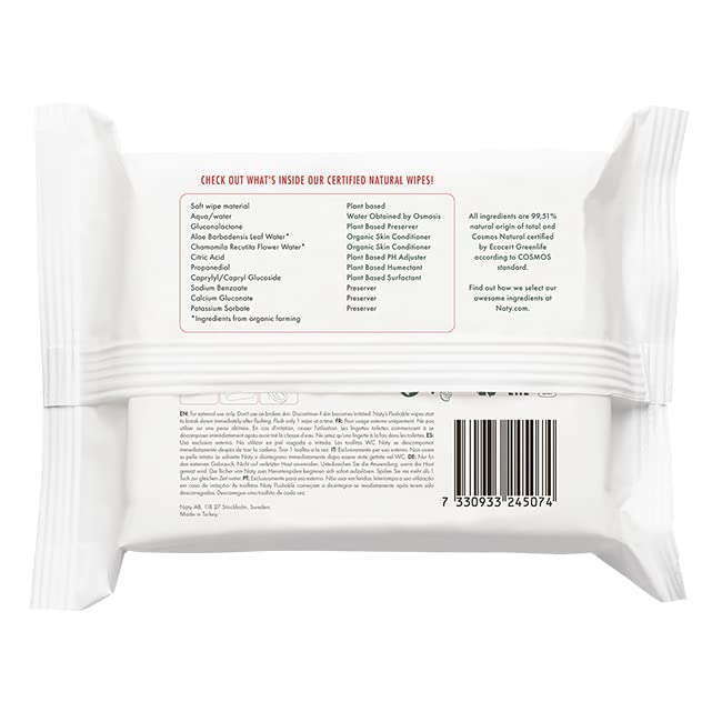 Naty Eco-Sensitive Toddler Wipes - Resealable Top - 42 Ct