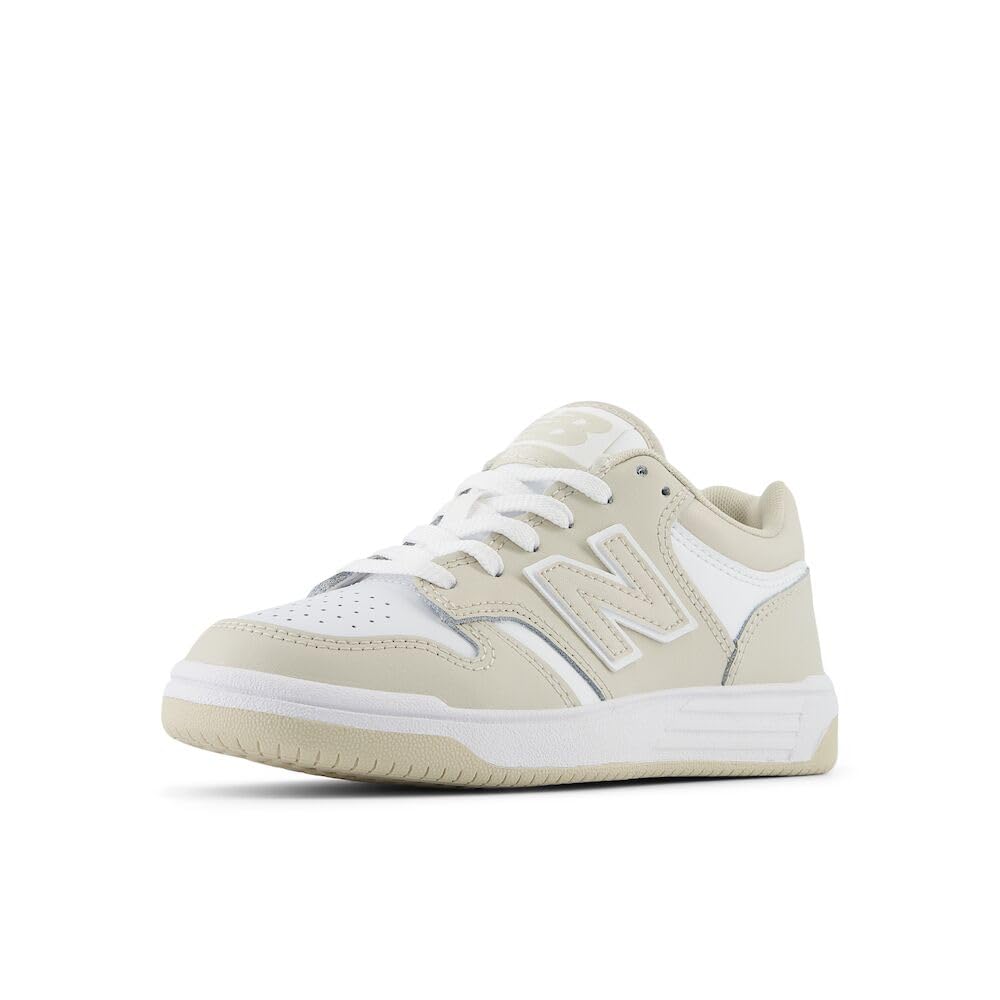 New Balance Baby 480 V1 Lace-Up Sneaker, Timberwolf/White, 3 Wide Us Unisex Infant