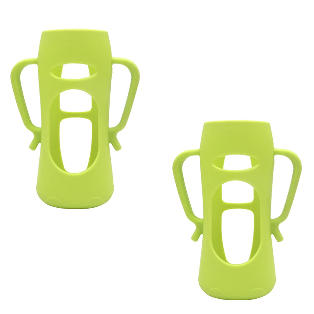 Toyvian Bottles Bottles Glass Bottle 2 Pcs Feeding Bottle Cover Anti- Bottle Sleeve with Handle Silicone Cover 240ml Bottles Gla
