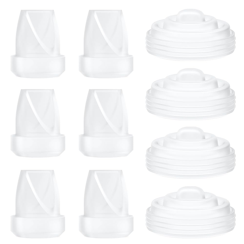 10Pcs M5 Breast Pump Replacement Parts, 6Pcs Silicone Duckbill Valve & – Cutebab