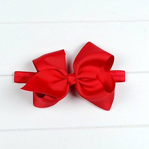 Ddazzling Baby Large Hair Bow Headband Hair Accessories Photo Props (Red)