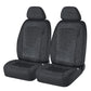 Road Comforts Front Car Seat Covers, Bucket Embossed Black Velour Seat Covers, Low Back Auto Seat Covers For Cars, Trucks, Jeep,
