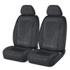 Road Comforts Front Car Seat Covers, Bucket Embossed Black Velour Seat Covers, Low Back Auto Seat Covers For Cars, Trucks, Jeep,