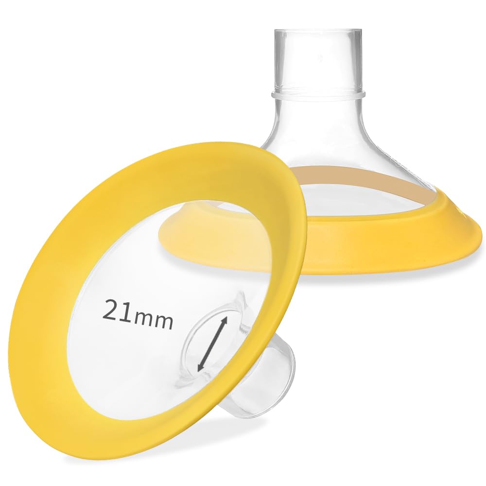 PumpMom-us 21mm Breast Shields Compatible with Medela Breast Pump Parts, Replace Flange Accessories for PersonalFit, Freestyle, 