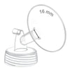 Maymom Pump Part Compatible With Spectra S1,S2 Spectra 9 Plus Breastpump; Incl Wide Mouth Flange (One Flange-16Mm Flange) Not Or