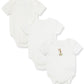 Little Me Unisex-Baby Newborn Giraffe 3 Pack Bodysuit, Ivory/Multi, 6 Months