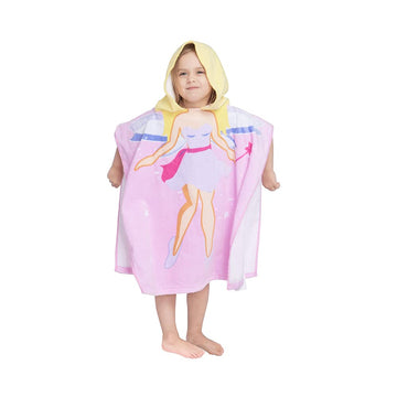 100% Cotton Hooded Towel For Toddlers 2-6 Years Boys Girls Kids Bath Pool Beach Towel Soft Absorbent Beach Poncho Little Fairy