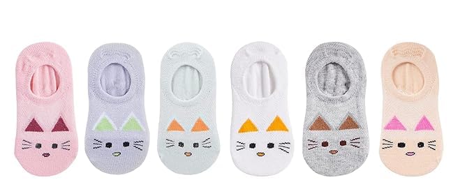 B&K No Show Socks, Low Cut Design, Perfect For Sneakers And SlipOn Shoes, Breathable Cotton, (Multidesign And Multi Colour) (7