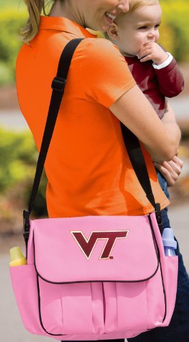 Virginia Tech Diaper Bag Official Vt Hokies Logo Gift For New Dad Or Mom