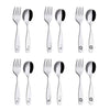 Annova Kids Silverware 12 Pieces Children'S Safe Flatware Set Stainless Steel - 6 X Children Forks, 6 X Dinner Spoons, Toddler U