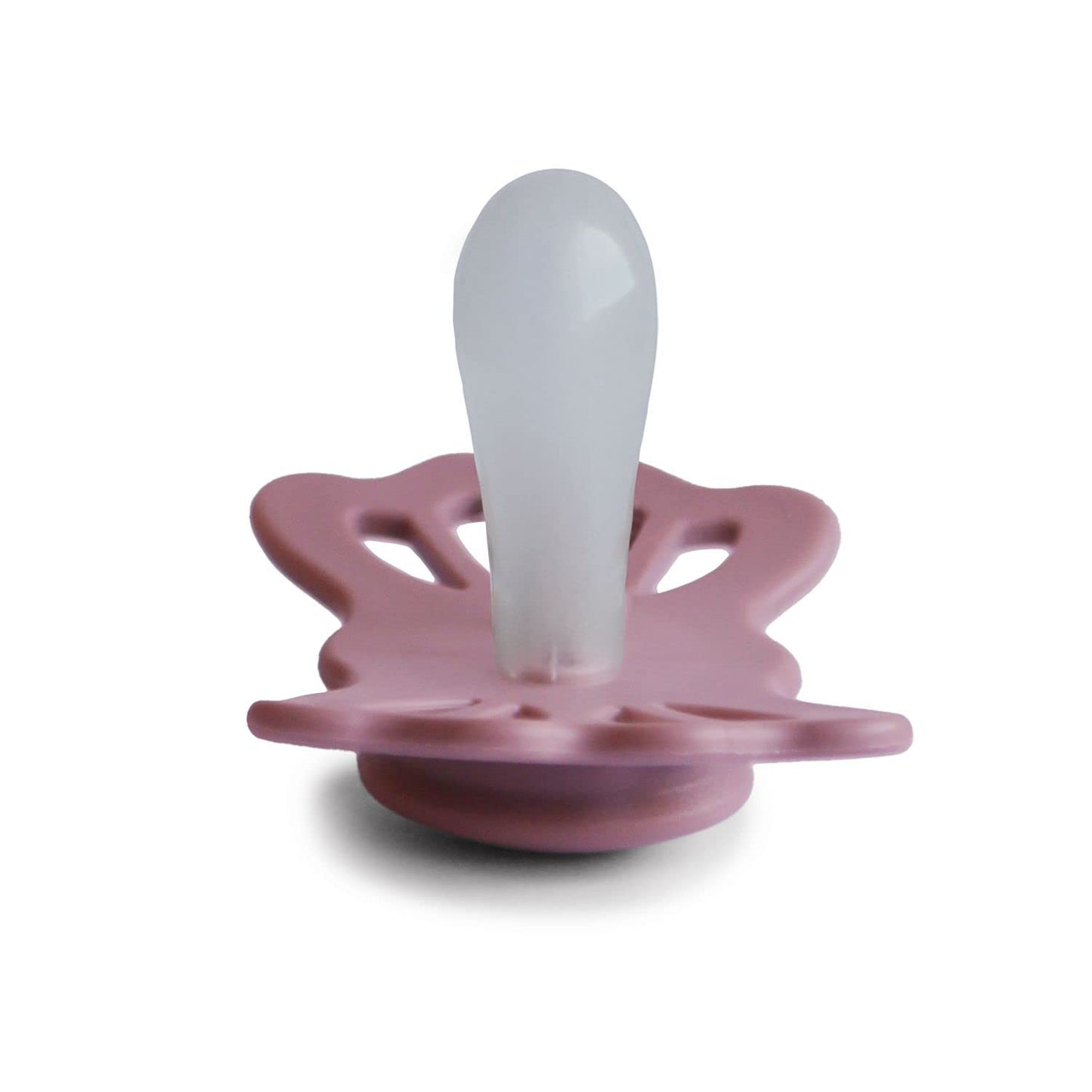 Frigg Lucky Symmetrical Silkysoft Silicone Baby Pacifier | Made In Denmark | Bpa-Free (Cedar/Baby Pink, 0-6 Months)