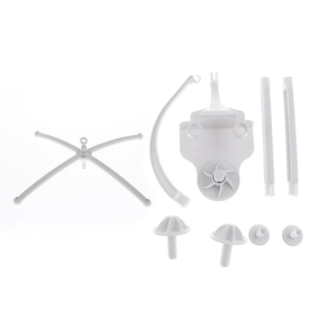 ATORSE 96cm White Crib Music Box Holder Baby Bed Bell Arm Bracket