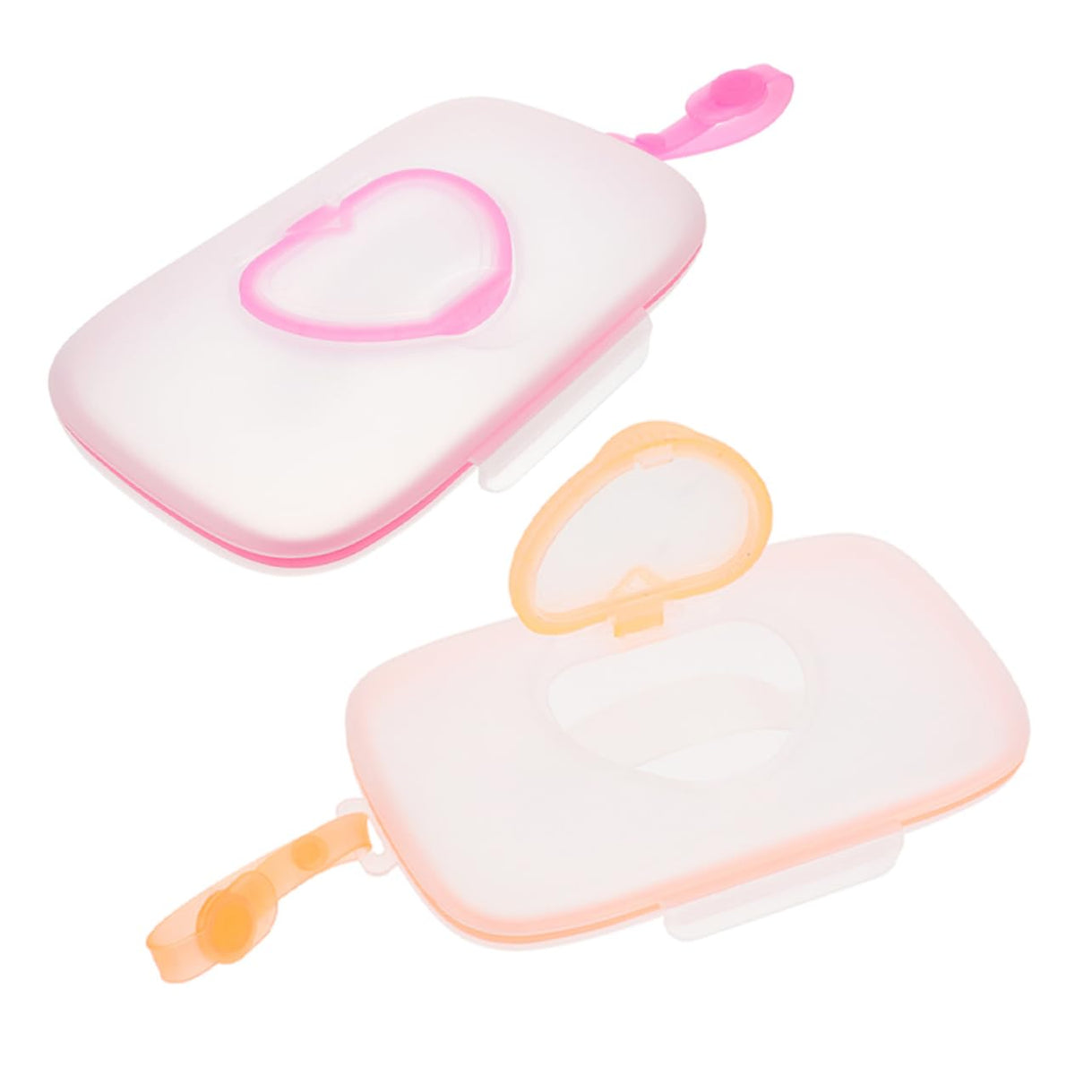 SHERCHPRY 2Pcs Portable Wipes Dispenser Lightweight Wipe Storage Holder for Travel Easy Open Design Durable Case for Crib Stroll