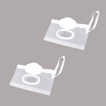 Baixikly 2 Pcs Baby Wipes Dispenser Reusable Wipes Pouch, Baby Wipe Holder Containers Transparent Wipe Carrying Pouches Cases Fo