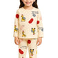4jstar Stylish Giraffe Print Night Suit for Girls | Full Sleeve Cotton Sleepwear | Soft & Cute Pajama Set Multicolour