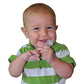 Brilliant Oral Care Babys First Toothbrush, Smooth Silicone Bristles Gently Clean Tender Teeth and Gums, for Ages 4+ Months, Pin