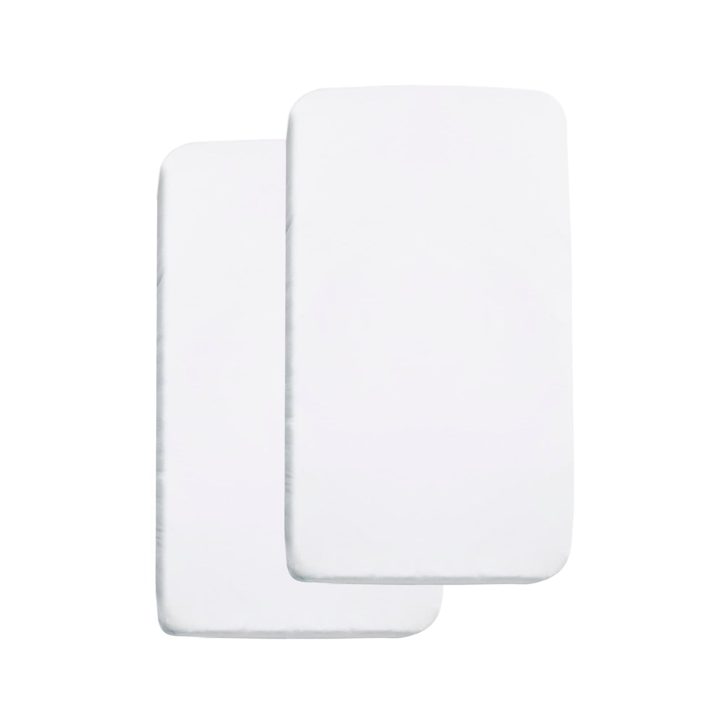 BreathableBaby All-in-One Fitted Sheet & Waterproof Cover, for 36 x 18/91 x 46 cm Cradle Mattress, White (2-Pack)