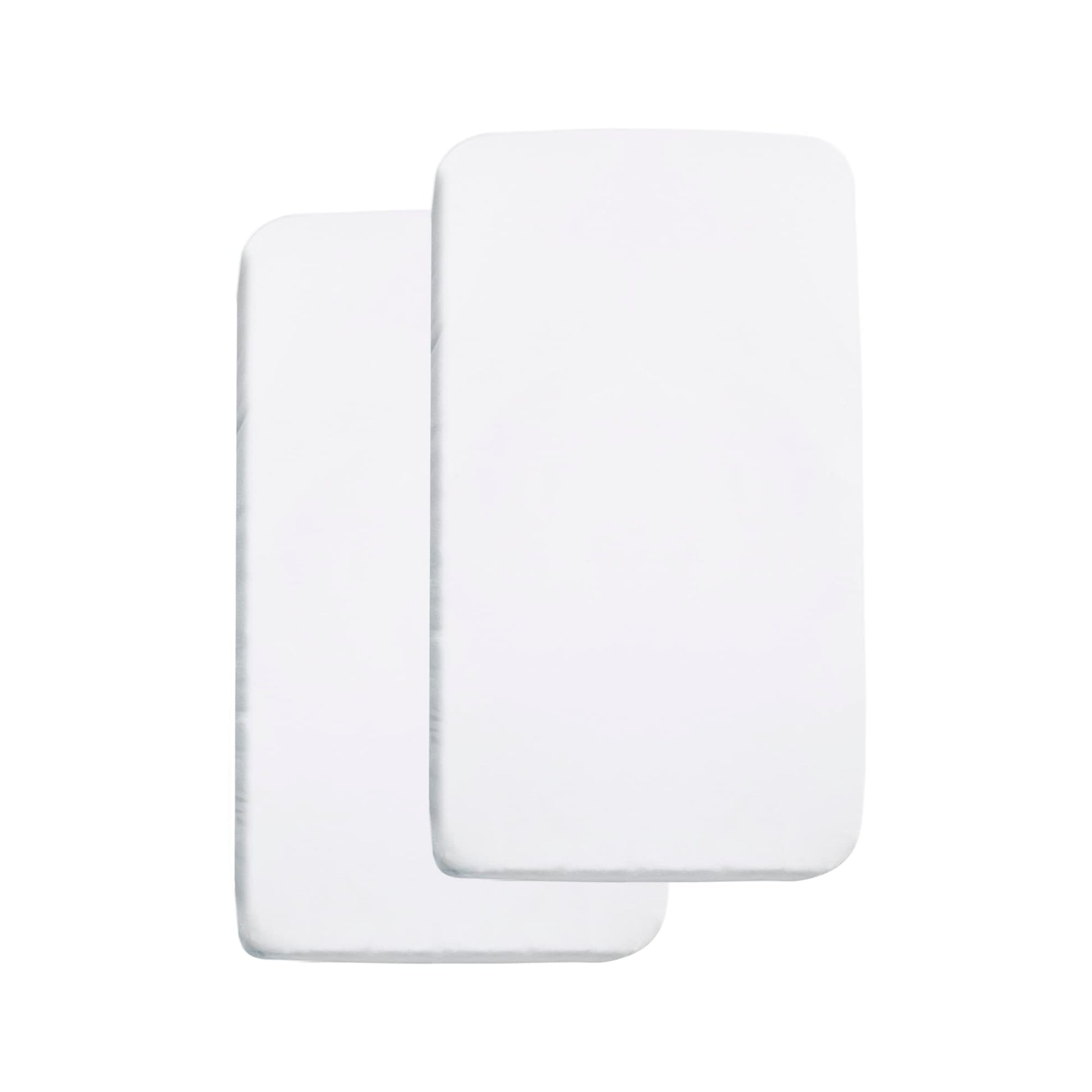 BreathableBaby All-in-One Fitted Sheet & Waterproof Cover, for 36 x 18/91 x 46 cm Cradle Mattress, White (2-Pack)