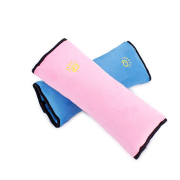 Fannuoncc 2 Pcs Auto Pillow Car Safety Belt Protect, Shoulder Pad, Adjust Vehicle Seat Belt Cushion For Kids (Blue/Pink)