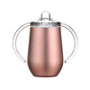 Stainless Steel Straw Sippy Cup With Handles & Silicone Lids,10 Oz Bpa Free Double Wall Vacuum Insulated Sippy Cup Mug Tumbler T