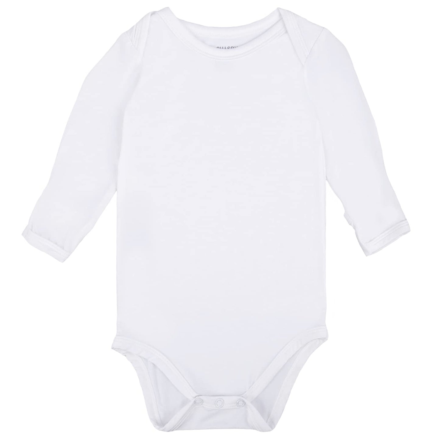 White Bodysuits, Soft Bamboo Baby One Piece Long Sleeve Bodysuit For Girls Boy 18-24 Months