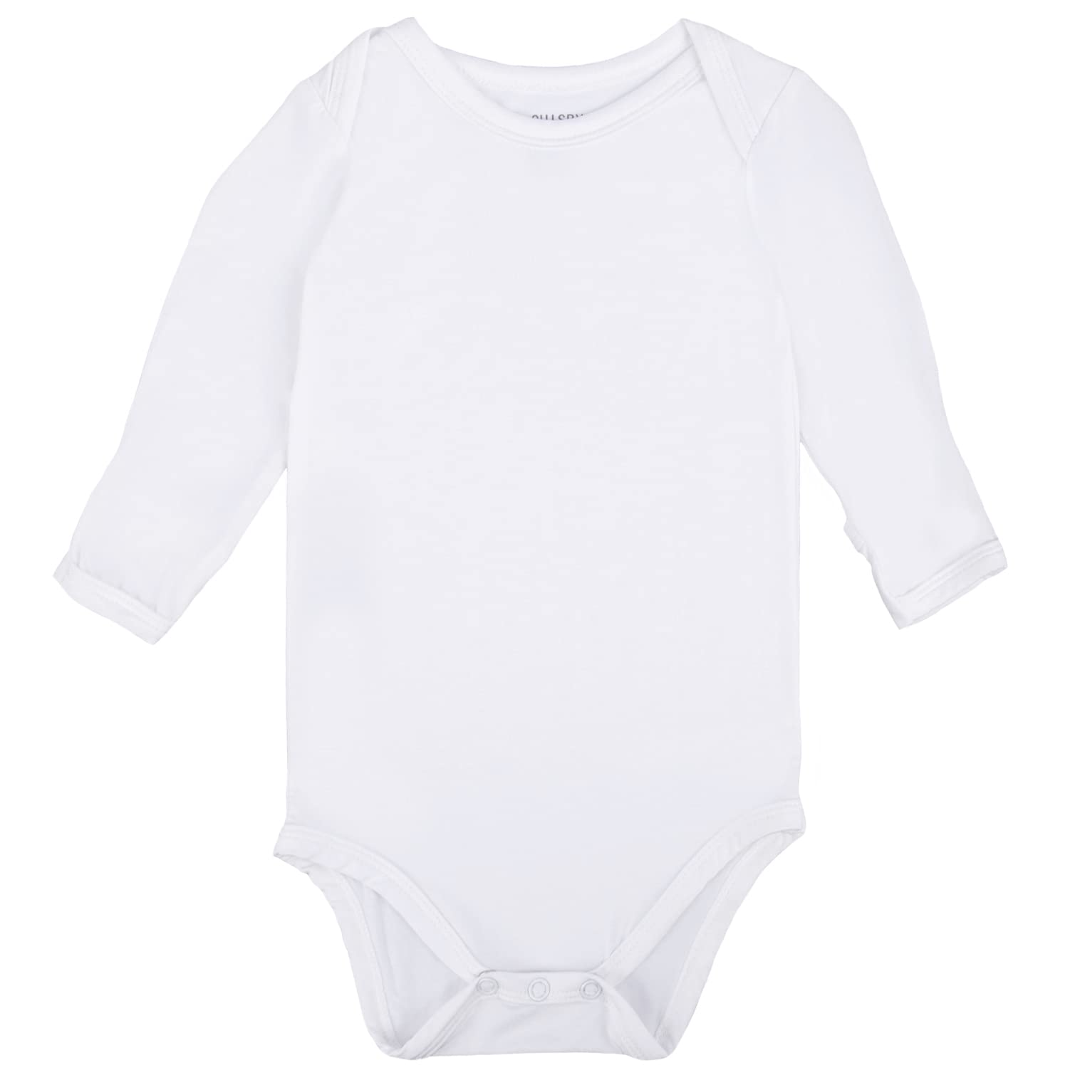 White Bodysuits, Soft Bamboo Baby One Piece Long Sleeve Bodysuit For Girls Boy 18-24 Months