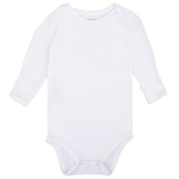 White Bodysuits, Soft Bamboo Baby One Piece Long Sleeve Bodysuit For Girls Boy 18-24 Months