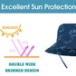 Baby Sun Hat Upf 50+ Sun Protective Toddler Bucket Hat Summer Kids Beach Hats Wide Brim Outdoor Play Hat For Boys Girls Navy Blu