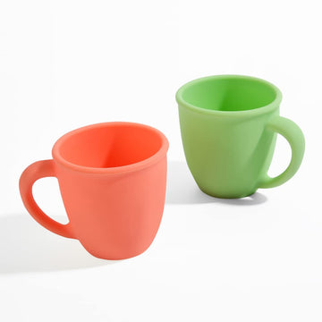 Vemolea 2 Pack 11 Ounce Silicone Training Cups For Baby And Kid, Toddler Learning Cup With Handles, Bpa Free, Microwave & Dishwa