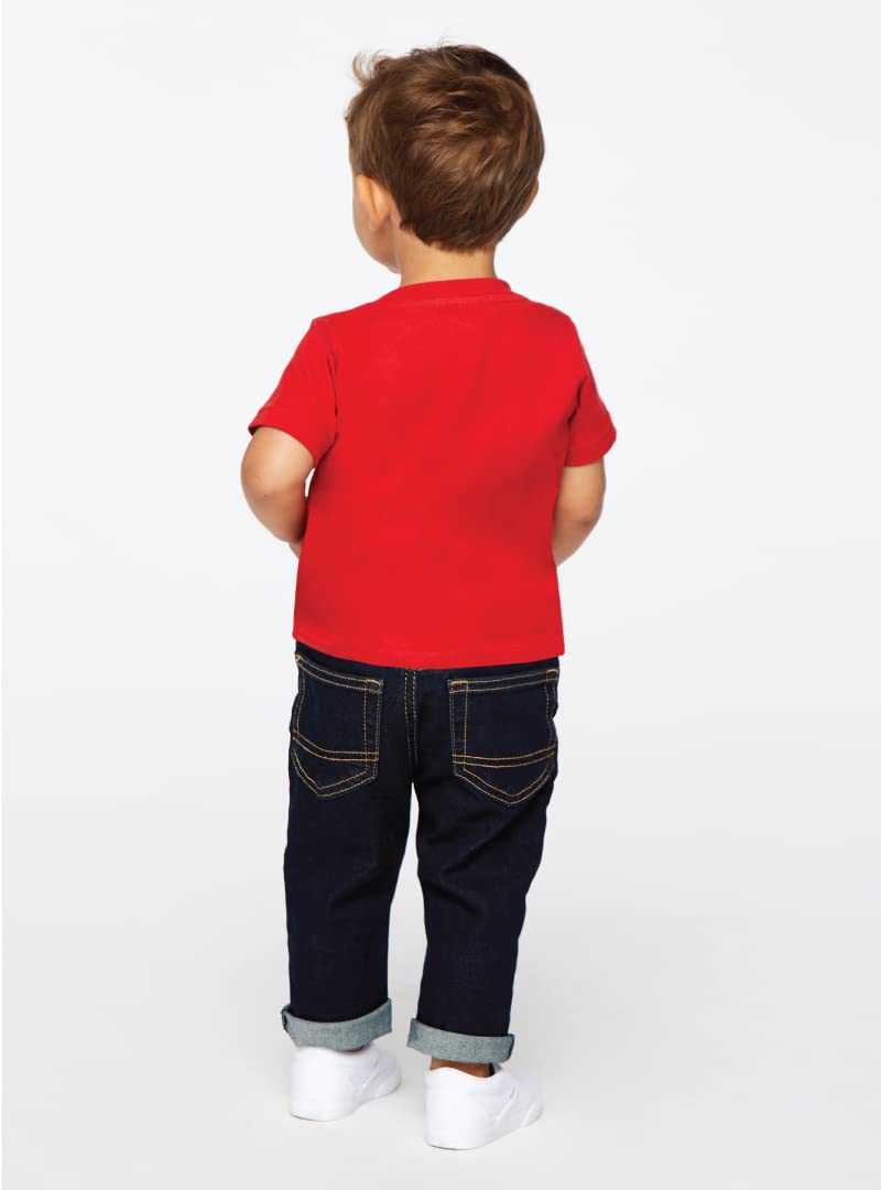 Rabbit Skins Infant 100% Cotton Jersey Short Sleeve Tee, Orange, 18 Months