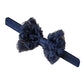 Akinoskids Cute Designer Black Bow Shaped Floral Hair Band For Indian Baby Girls
