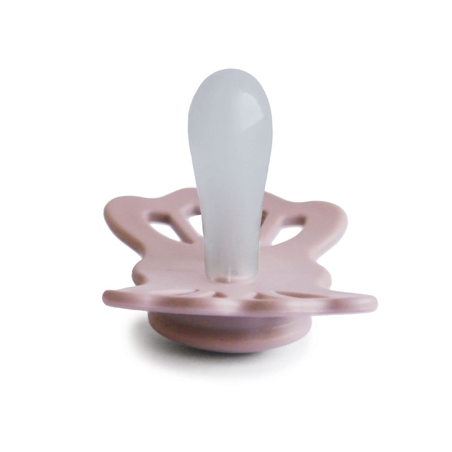 Frigg Lucky Symmetrical Silkysoft Silicone Baby Pacifier | Made In Denmark | Bpa-Free (Cream/Blush, 0-6 Months)