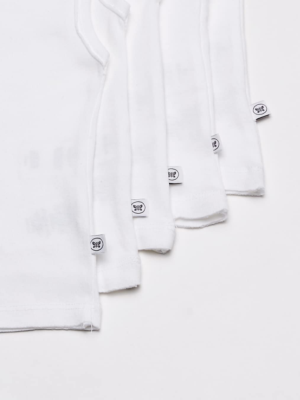 Honestbaby Sleeveless Muscle T-Shirts 100% Organic Cotton For Infant Baby And Toddler Boys, Girls, 5-Pack Bright White, 5T