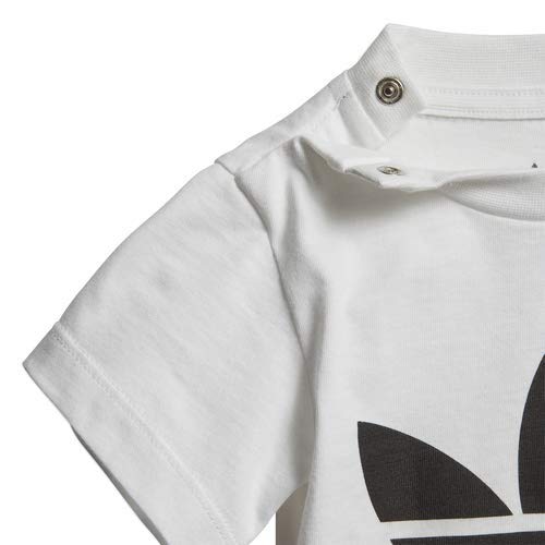 Adidas Originals Baby Boys Trefoil Tee, White/Black, 3M