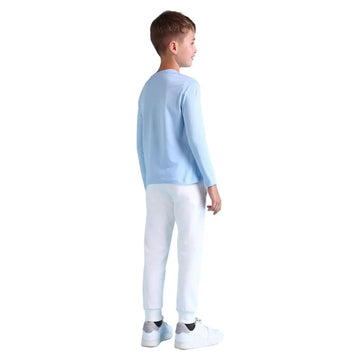 U.S. Polo Assn. Kids Regular Fit Cotton Logo Long Sleeves Crew Neck TShirts (Uktshon0417_Blue_12M)