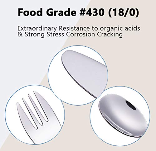 Annova Kids Silverware 6 Pieces Set Children'S Flatware - Stainless Steel Cutlery - 3 X Safe Forks, 3 X Dinner Spoons - Safe Tod