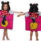 Jay Franco Disney Minnie Mouse Kids Bath/Pool/Beach Hooded Poncho - Super Soft & Absorbent Cotton Towel, Measures 28 X 28 Inches