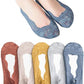 Chacko WomenS No Show Socks Lace Low Cut Flat Invisible Liner Socks With 360 Heel Grip Non Slip Summer Sock 3 Pairs_Style_1