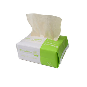 400 Count Careboree Unbleached Dry Baby Wipes Unscented Multi-Purpose Cotton Tissue Small Size