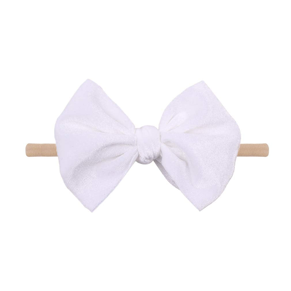 Yanjie Baby Leopard Velvet Bow Headbands - 3 Pack Cotton Nylon Headband Baby Photography Hair Bow (4.5 Black-Velvet)