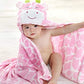 Vauwmsr Baby Hooded Blanket Ultra Soft Warm Newborn Infant Swaddle Wrap Bath Shower Towel, 25.6' X 39.4', Pink