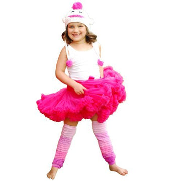 Huggalugs Girls Pink Ombre Rhumba Legruffles, Regular (Fits To 8 Years), Pink