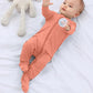Guisby Baby Footed Pajamas With Mitten Cuffs,Double Zipper Sleepers Orange 12-18 Months