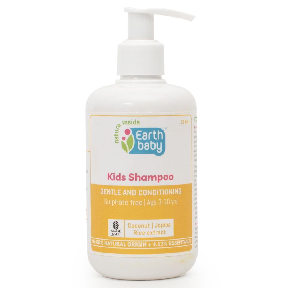 Earthbaby Kids Shampoo, For Kids 3 Years And Above, Allergen-Free, 100% Vegan, No Sulphates, Parabens, Or Phthalates, Great For 