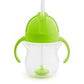 Munchkin Any Angle Weighted Straw Trainer Cup With Click Lock Lid, 7 Ounce, Green