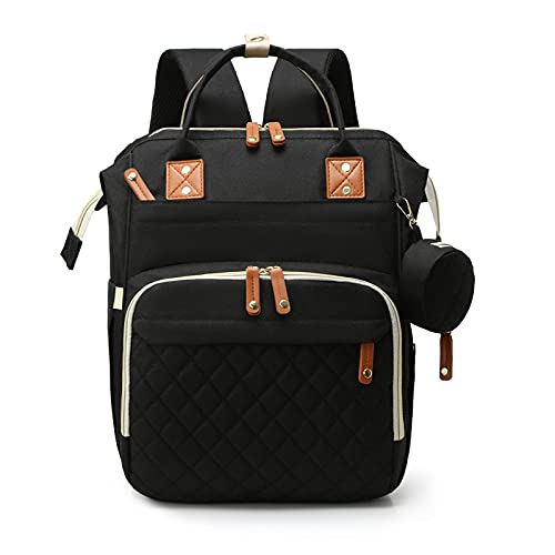 zepingminn Diaper Bag Backpack, Nappy Bag Gift for Boys/Girl-Mothers Day Gifts,Mommy Bag With USB Charging Port (Black)