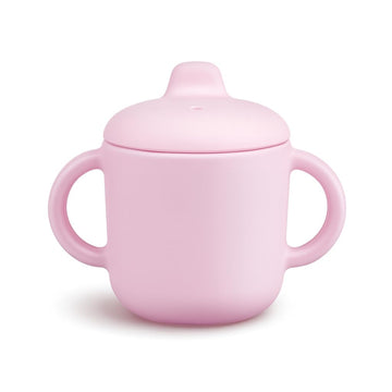 Catii 6 Months+ Sippy Cups with Handles,Small Silicone Sippy Cups Leak Proof 5oz,No Spill Sippy cups for Toddlers (Pink)