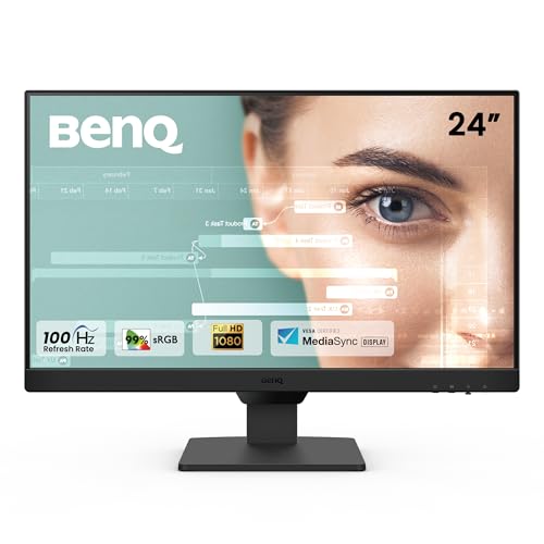 Benq Gw2490 24 Inches 1920X1080P Fhd Ips Monitor| 100Hz|99% Srgb|EyeCareu|Dual Hdmi|Display Port|BezelLess|Eyesafe|Vesa Medias