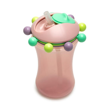 Melii Abacus Straw Sippy Cup 11.5 Oz Toddler And Baby (Pink 1 Pack)
