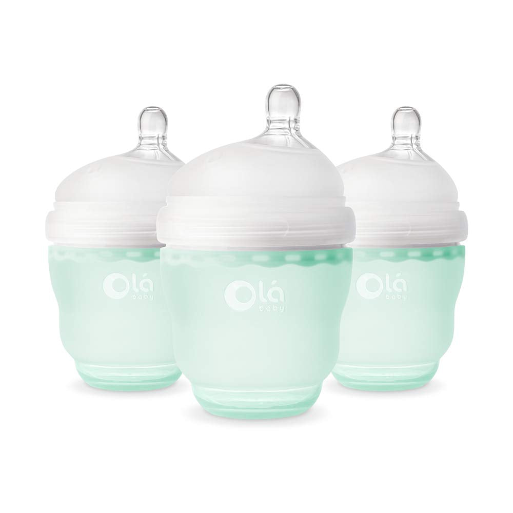 Olababy Gentle Silicone Baby Bottle, Anti-Colic, Bpa Free, Easy To Clean And Wide Neck Baby Bottles Best For Breast Feeding Babi